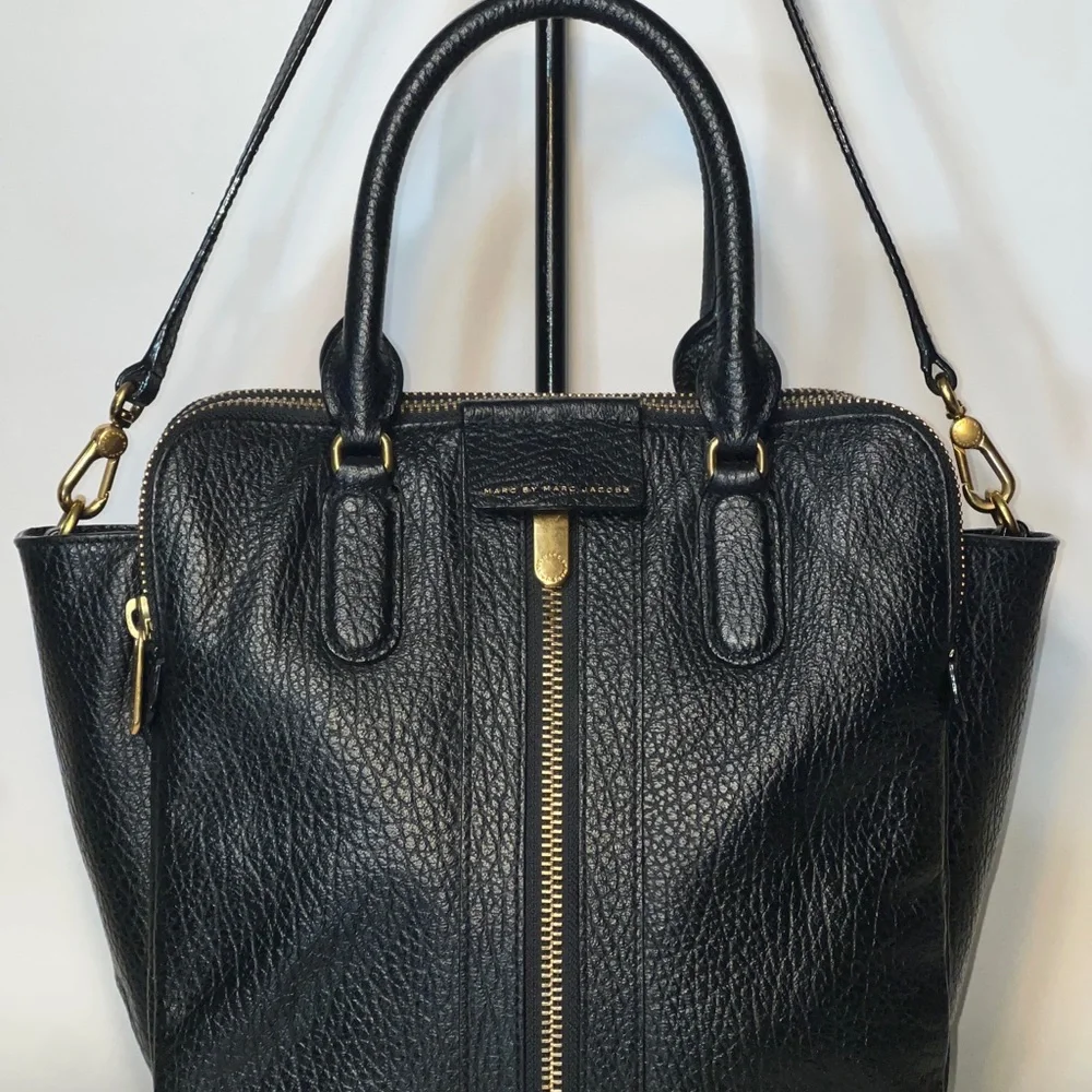 Marc by Marc Jacobs Roaster Satchel Black Leather
